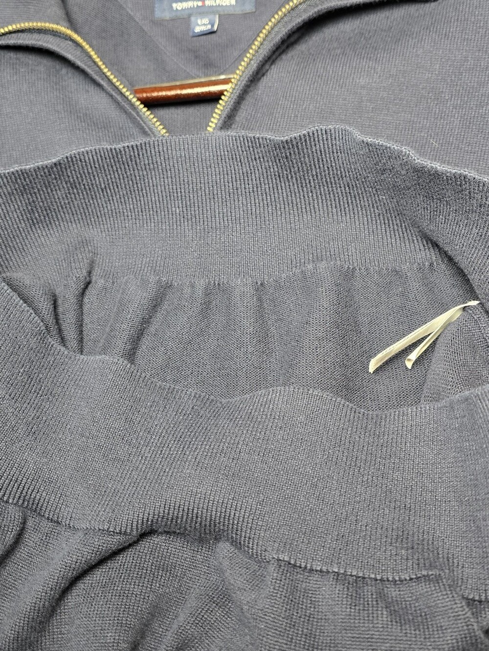 Tommy Hilfiger Navy Half-Zip Sweater with Signature Flag - Picture 6 of 11